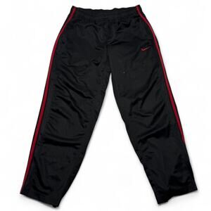 Vintage Nike Black Red Stripe Track Pants Men’s Large